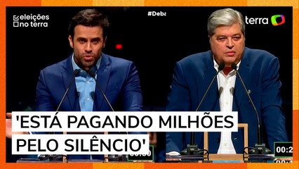 Datena se recusa a fazer pergunta à Marçal e candidato relembra acusação de assédio