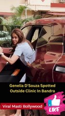 Genelia D'Souza Spotted Outside Clinic In Bandra