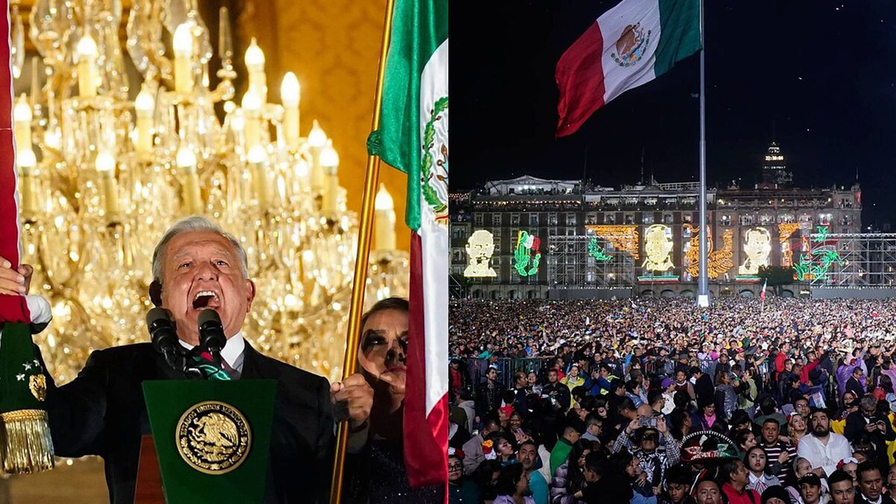 AMLO da su último grito de Independencia como Presidente de México desde el balcón de Palacio Nacional: "¡Viva la Cuarta Transformación!"