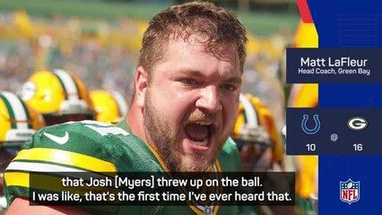 Download Video: Packers player 'threw up over ball' during NFL game with Colts