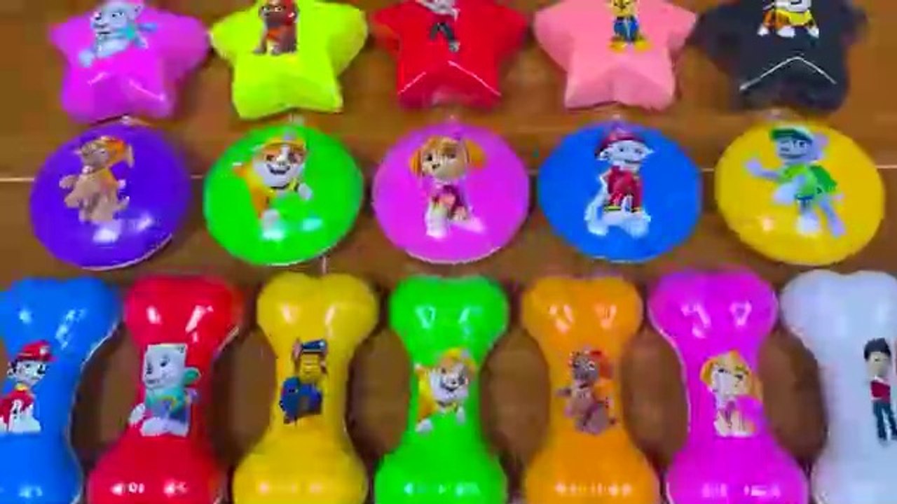 Looking For Paw Patrol Clay With Slime Coloring_ Ryder, Chase, Marshall,...Satisfying ASMR Video
