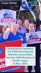 Nurses strike across NSW for 15% pay rise