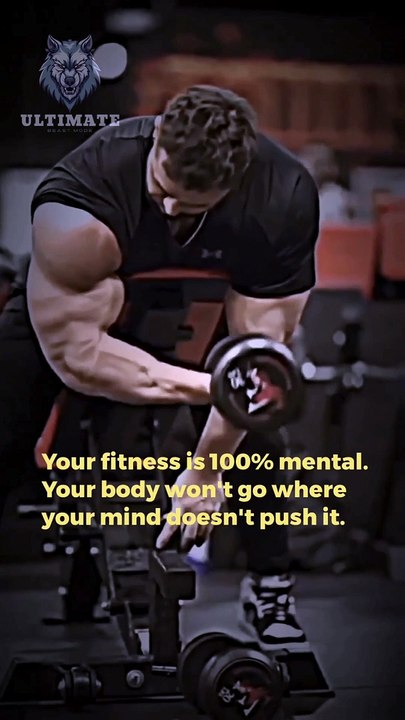 Fitness is 100% Mental  Your Body Follows Your Mind #fitnessmindset  #mentaltoughness  #mindworkout  #mentalstrengthtraining  #fitnessjourney   #fitnessquotes