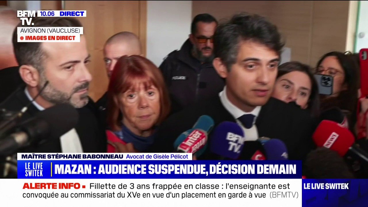 Viols de Mazan: l'avocat de Gisèle Pelicot dénonce "l'anormalité" de la situation, alors que l'audience est suspendue