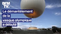 JO 2024: le démontage de la vasque olympique débute à Paris