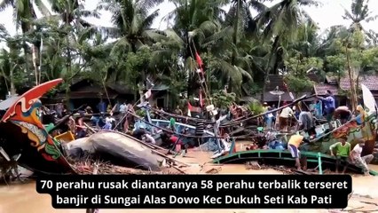 Setelah Gubug, Demak, Sekarang kabupaten Pati Banjir menerjang Desa Dumpil, Kec. Dukuhseti, kab Pati