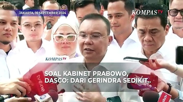 Sufmi Dasco soal Kabinet Pemerintahan Prabowo: Dari Gerindra Sedikit Lah, Tak Banyak