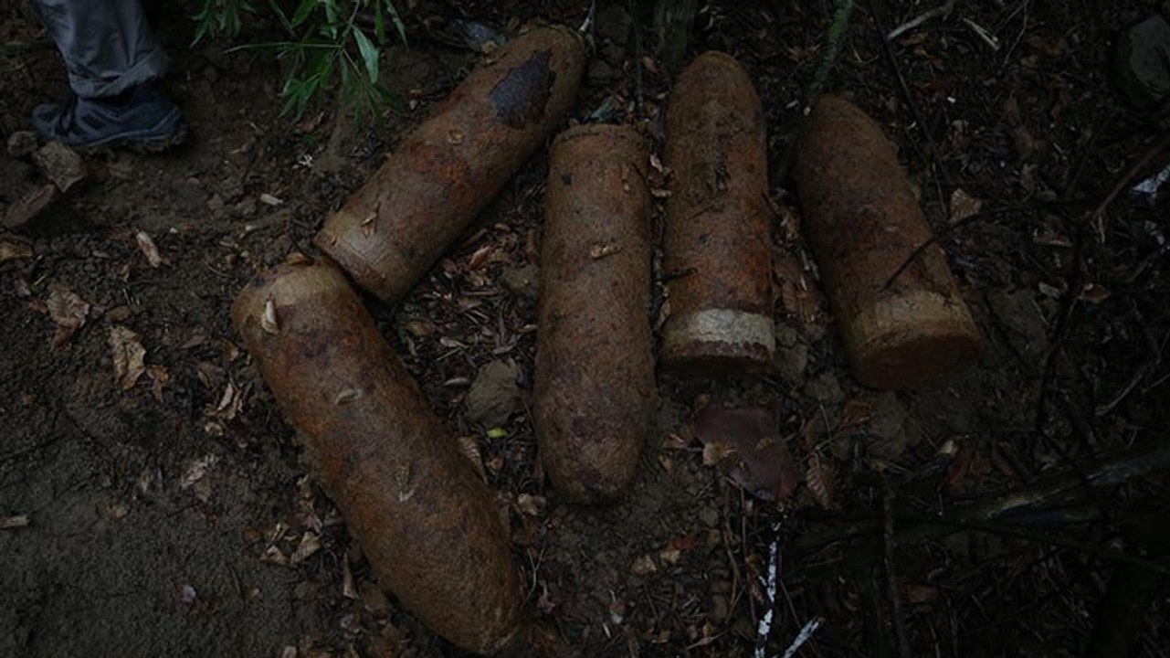 Çanakkale'de 109 yıllık patlamamış top mermileri bulundu