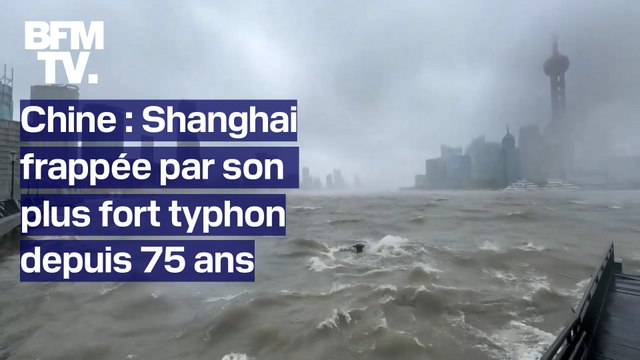 Chine: Shanghai frappée par son plus fort typhon depuis 75 ans