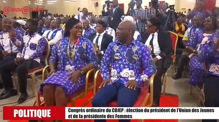 Congrès ordinaire du COJEP  élection du président de l'Union des Jeunes et de la présidente des Femmes