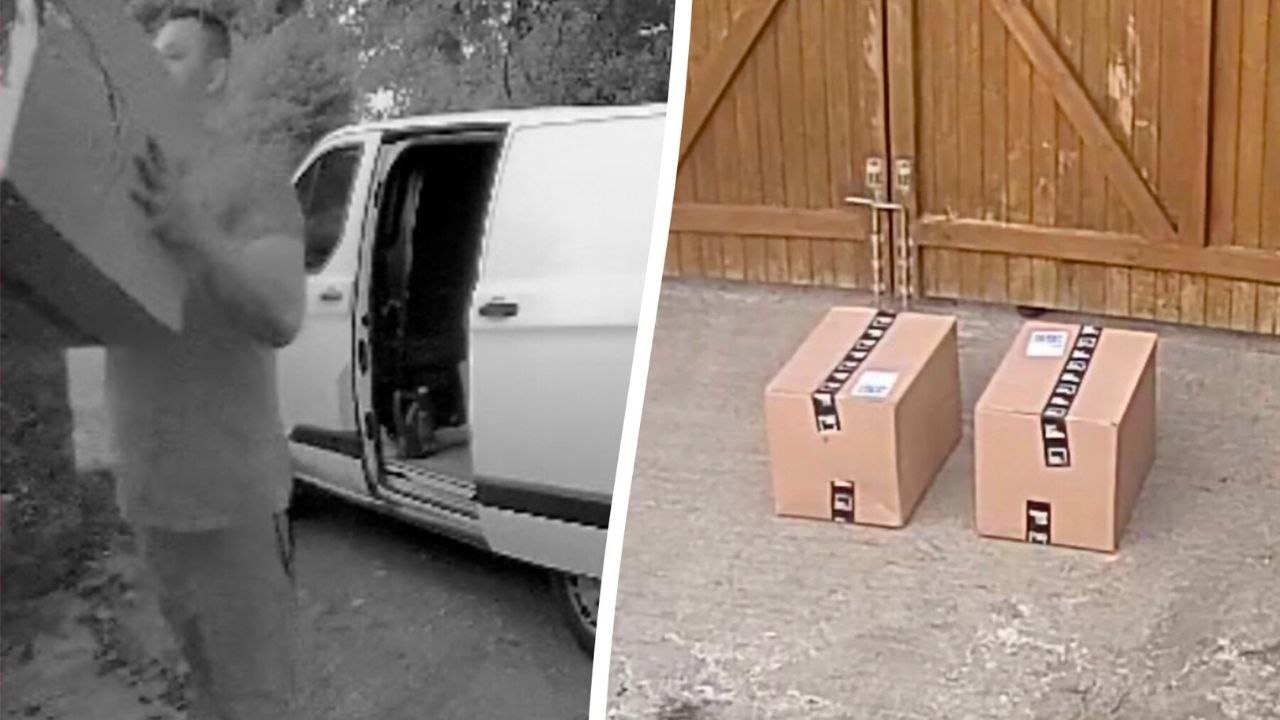 Yodel delivery driver throws woman's order over 6ft gate