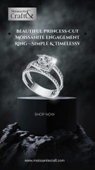 Beautiful Princess-Cut Moissanite Engagement Ring – Simple & Timelessv