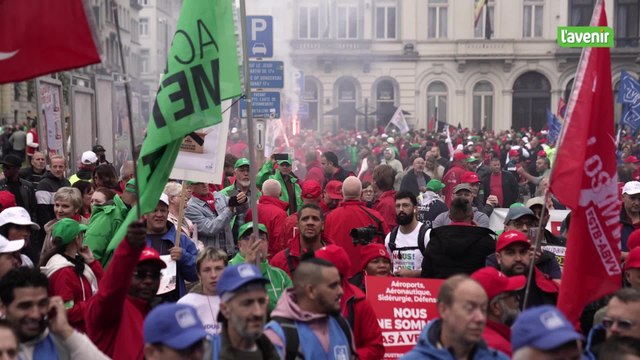 Manifestation nationale : 10 000 personnes en colère dans les rues de Bruxelles