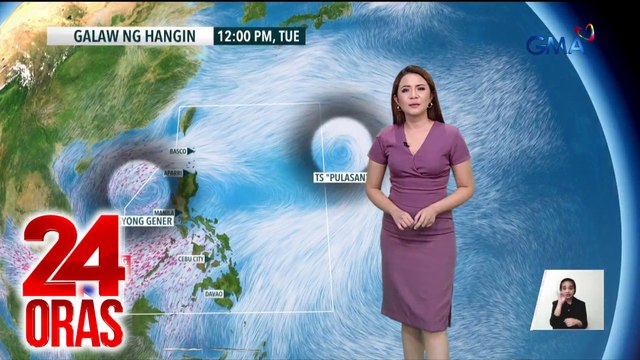 Bagyong Gener, posibleng mag-landfall sa Isabela o Aurora at saka tatawirin ang kalupaan ng Luzon; posibleng makalabas ng PAR bukas ng gabi o Miyerkules ng umaga | 24 Oras