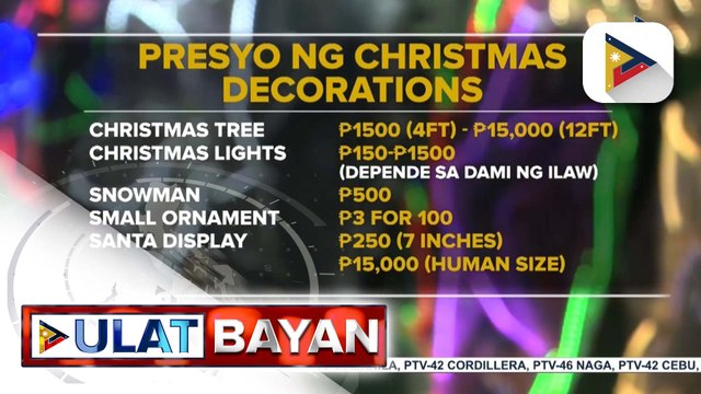 Mga mamimili, nagsimula nang dumayo sa Dapitan arcade para sa kanilang Christmas decorations