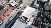Aerial footage showing the new Learning Quarter Campus in Wolverhampton.
