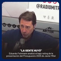 Feinmann criticó el rating de Milei en el Congreso