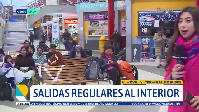 Pese al anuncio de bloqueos, la salida de buses es normal en la terminal de La Paz
