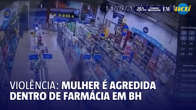 Mulher é agredida com pedaço de madeira dentro de farmácia em BH