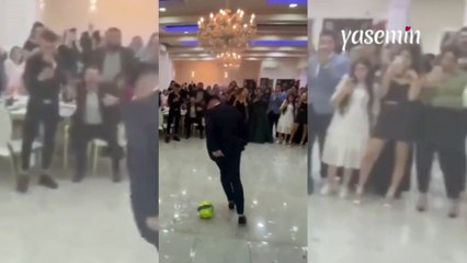 Damadın kendi düğününde yaptıkları görenleri hayrete düşürdü! "Nasıl düşmedi?"