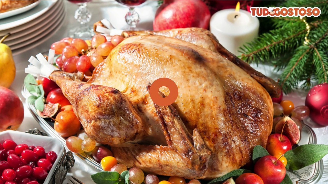 Peru recheado com farofa mista