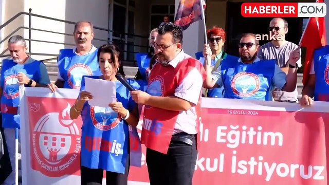 Eğitim İş Eskişehir Şubesi, Okul Temizlik Sorununa Dikkat Çekmek İçin Eylem Düzenledi