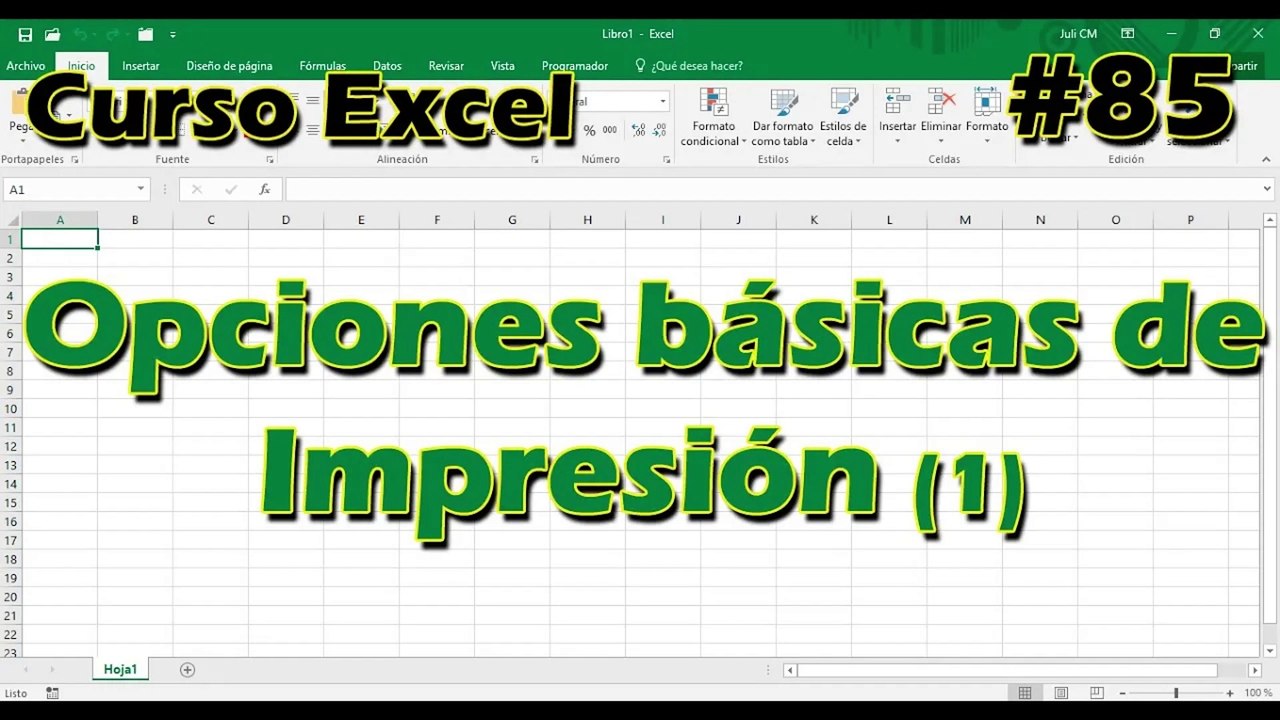 CURSO EXCEL [85] ► OPCIONES básicas de IMPRESIÓN (1)