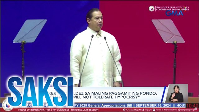 Speaker Romualdez sa maling paggamit ng pondo - This chamber will not tolerate hypocrisy | Saksi