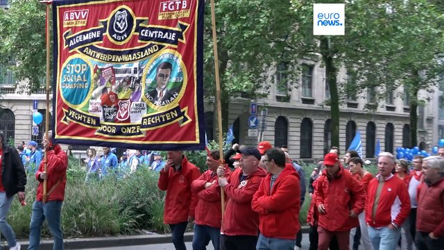 Stirbt europäische Industrie aus? Gewerkschaften demonstrieren in Brüssel