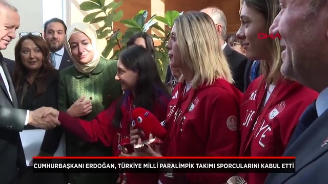 Cumhurbaşkanı Erdoğan, Türkiye Milli Paralimpik Takımı sporcularını kabul etti
