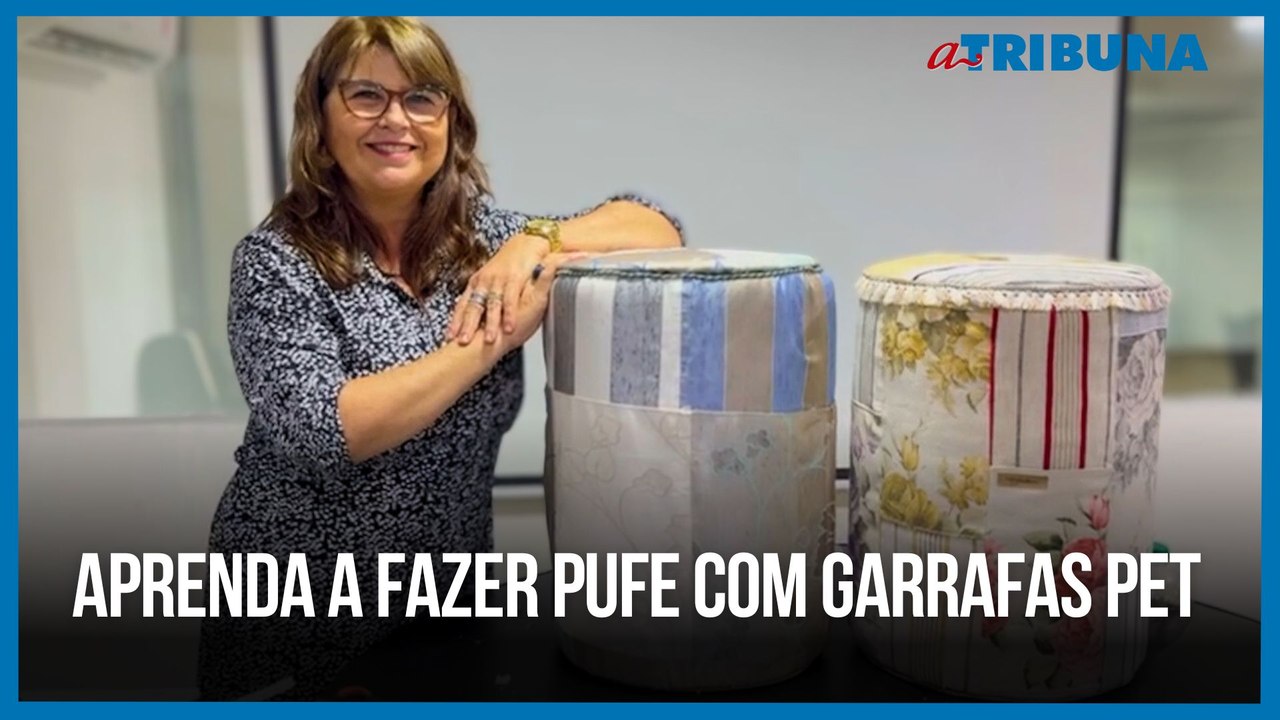Aprenda a fazer pufe com garrafas pet | Como Fazer