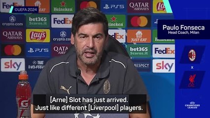 Milan boss Fonseca compares Slot and Klopp's Liverpool