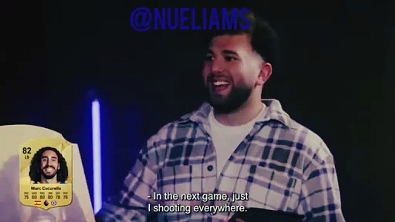 Cucurella reacts to 60 rating for shooting on FC25:  "In the next game, I'm shooting everywhere."   