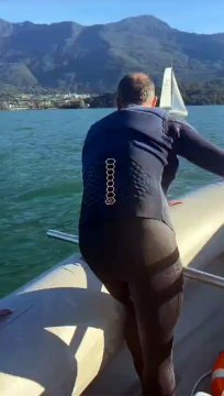 Colico, il video del salvataggio dei naufraghi nel lago