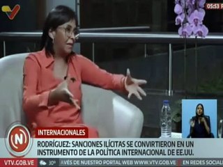 Vpdta. Ejecutiva Delcy Rodríguez: EE. UU. no respeta los principios del derecho internacional