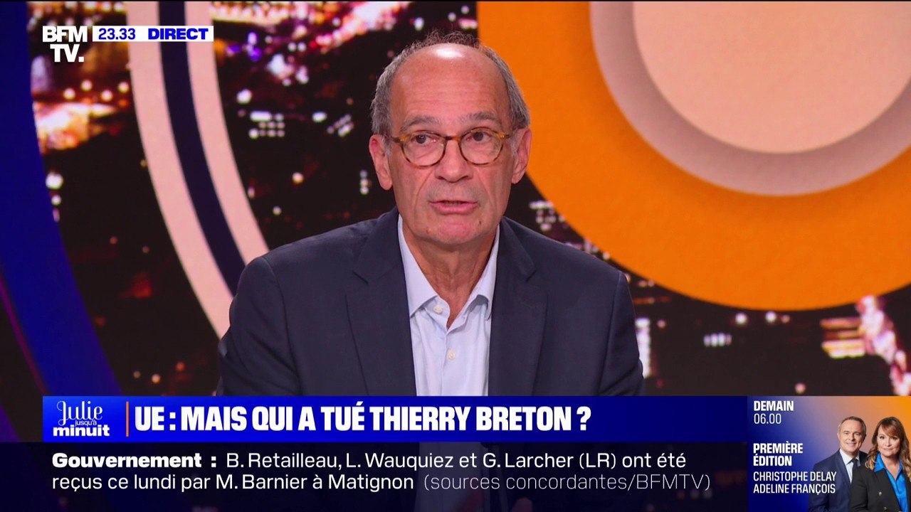 Éric Woerth: "Je voudrais rendre hommage à Thierry Breton" qui a démissionné de son poste de commissaire européen