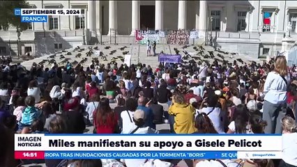 Manifestantes expresan su apoyo a Gisèle Pelicot