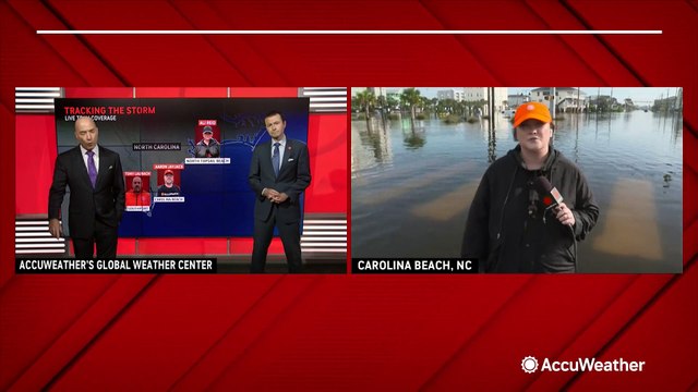 Roads underwater for miles as flooding slams North Carolina beach town