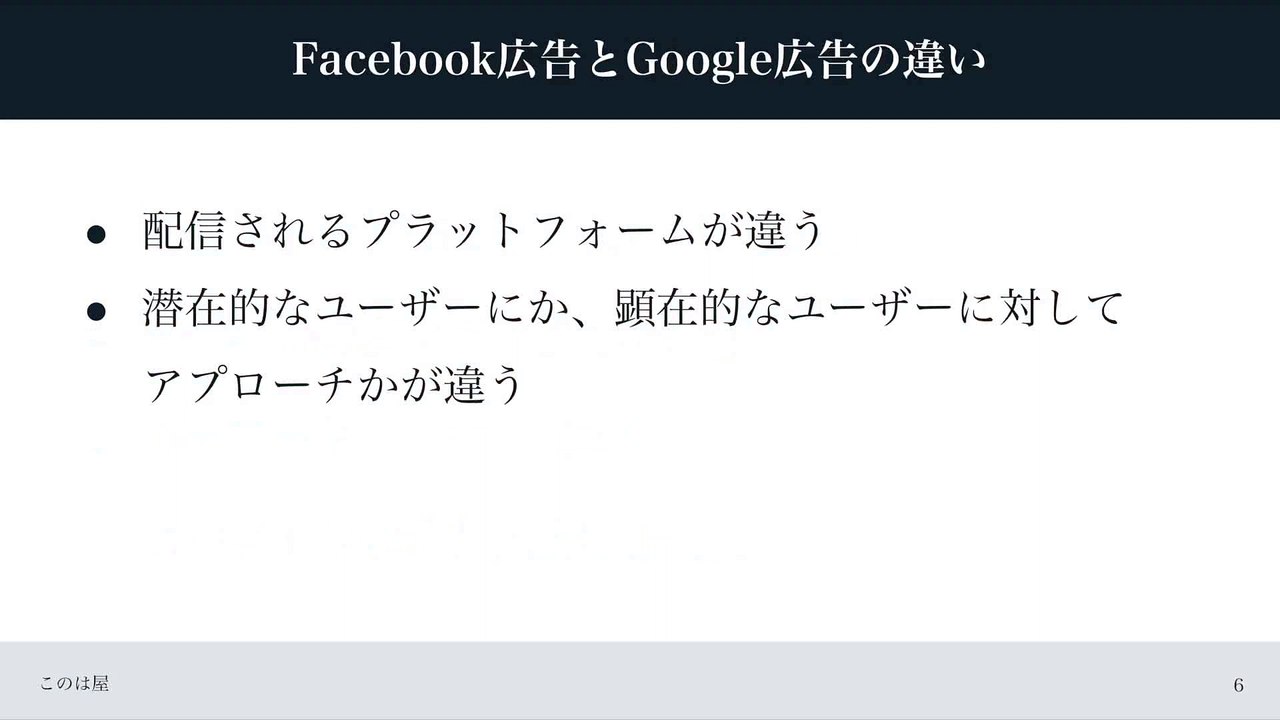 102. 【初心者向け】Facebook広告とGoogle広告の違いを解説
