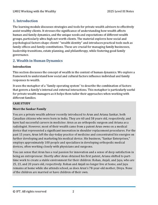 2025 CFA Level 3 IFT Review Books - All Three Pathway sample (Portfolio Management, Private Markets, Private Wealth)