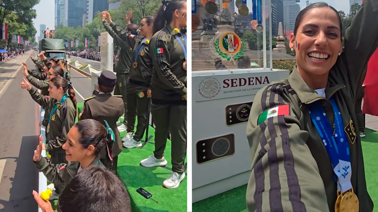 Nuria Diosdado y los medallistas olímpicos de los Juegos de París se llevan las ovaciones en el Desfile Militar de la CDMX