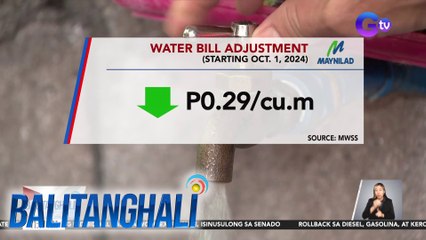 MWSS - May dagdag-singil ang Manila Water, habang bawas-singil naman sa Maynilad simula Oct. 1, 2024 | Balitanghali