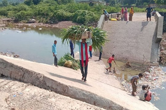 sawaimadhopur news टूटी पुलिया बनी मुसिबत, लोगों के सामने आया रोजी-रोटी का संकट