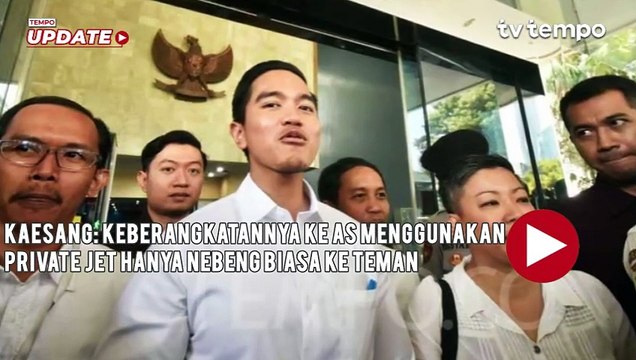 Kaesang Sebut Keberangkatannya ke AS Menggunakan Private Jet hanya Nebeng Biasa ke Teman