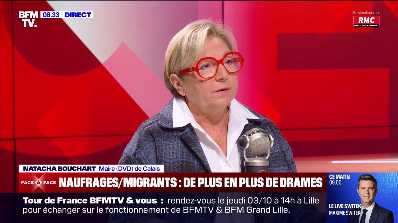 Natacha Bouchart (maire DVD de Calais): "On a actuellement 1.500 et 2.000 migrants sur notre territoire"
