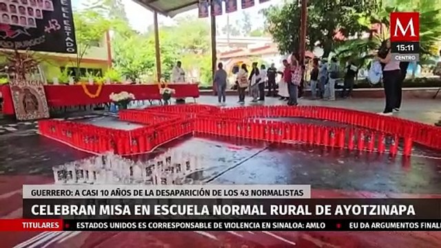 Efectúan misa para conmemorar el décimo aniversario de la desaparición de los 43 normalistas