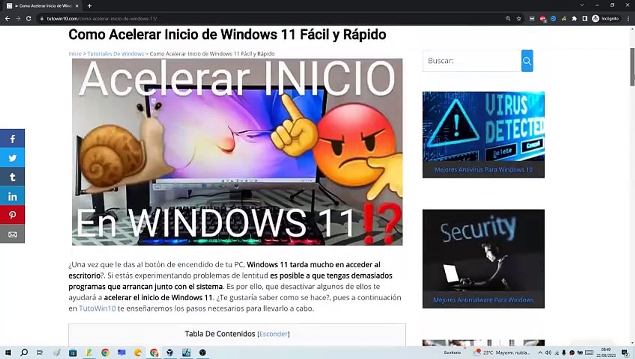  Como ACELERAR ARRANQUE de WINDOWS 11 en POCOS SEGUNDOS FÁCIL y RÁPIDO