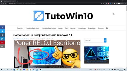 ⏰ Cómo PONER RELOJ en el ESCRITORIO WINDOWS 11 FÁCIL y RÁPIDO