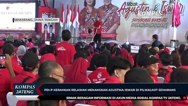 PDI-P Kerahkan Relawan Menangkan Agustina-Iswar di Pilwakot Semarang