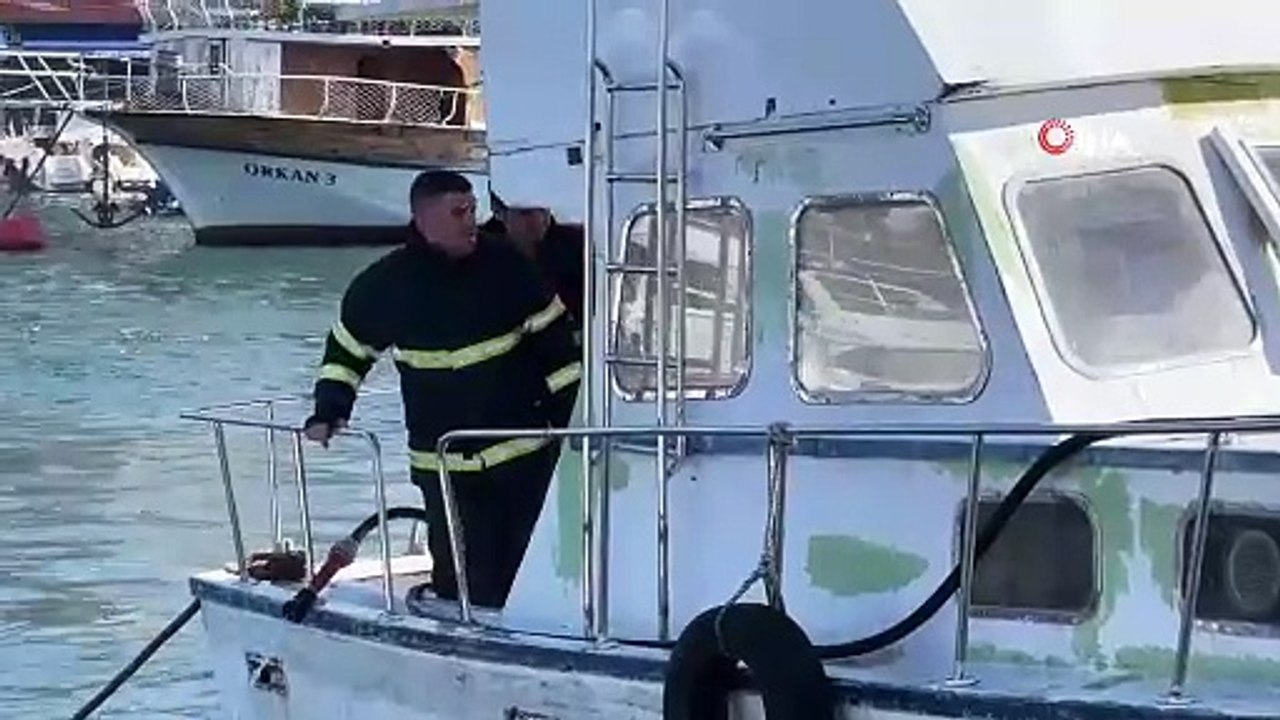 Sinop’ta tekne yangını